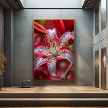 Lily Flower Painting on Canvas